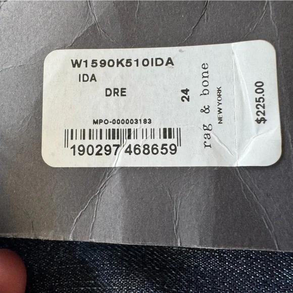 Rag & Bone Dre Jeans NWT Slim Boyfriend Dark Wash Denim 24 - Picture 10 of 12